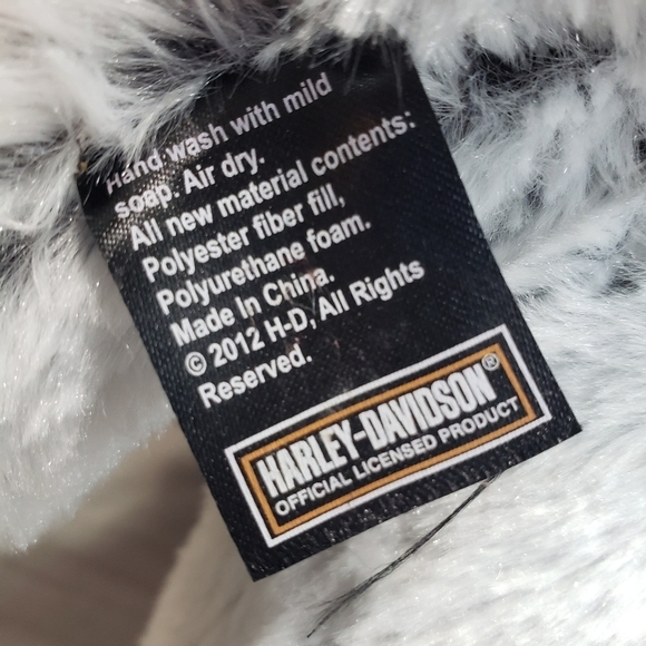 Harley Davidson Motorcycle Biker Club Rider Plush Teddy Bear Gray 15 inch 2012 - Picture 7 of 10